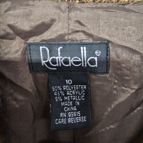 Rafaella Blazer Brown Orange Metallic Office Boho Casual Floral 10 - Picture 6 of 8